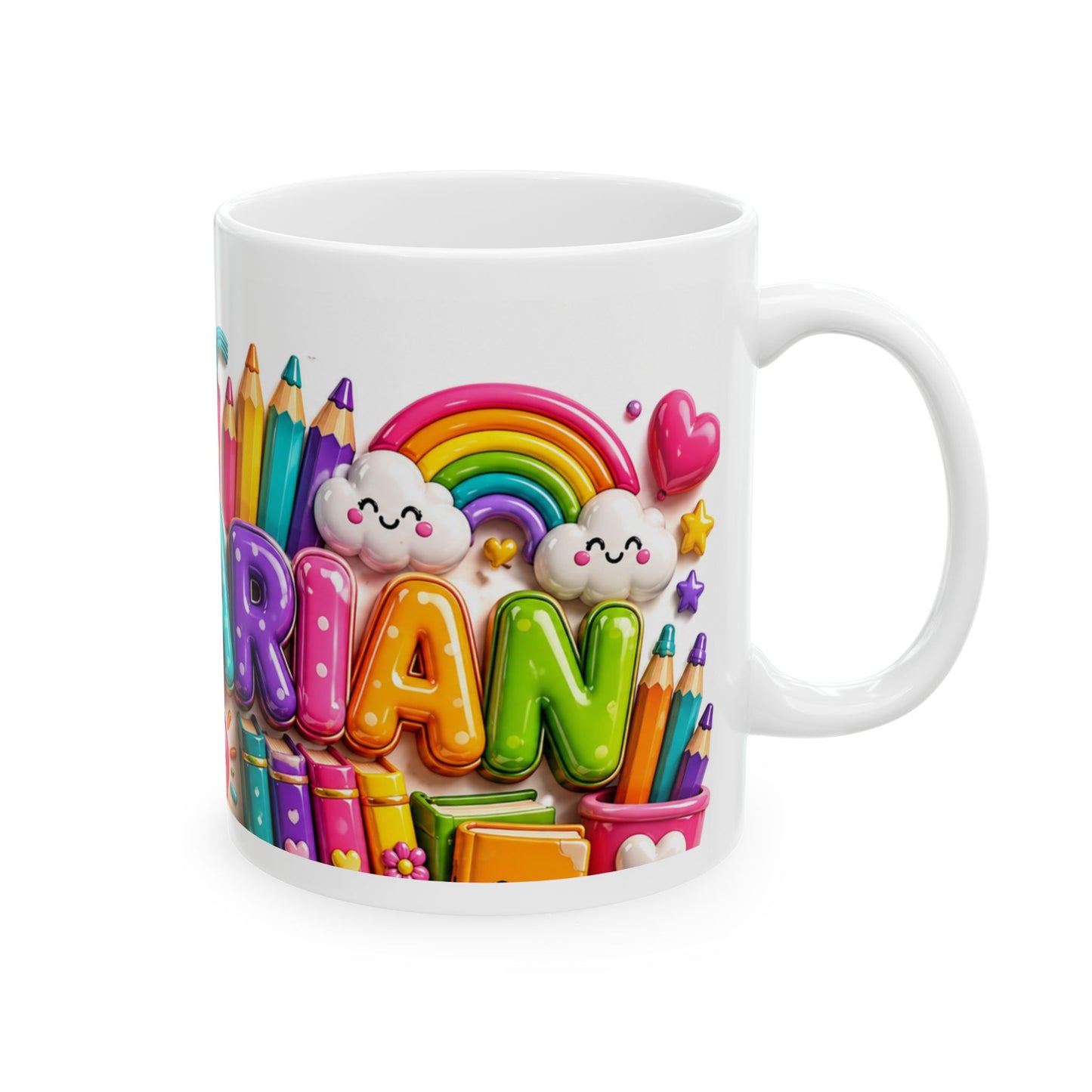 Library Love Ceramic Mug — Colorful Reading & Books Lover Gift (11oz/15oz)