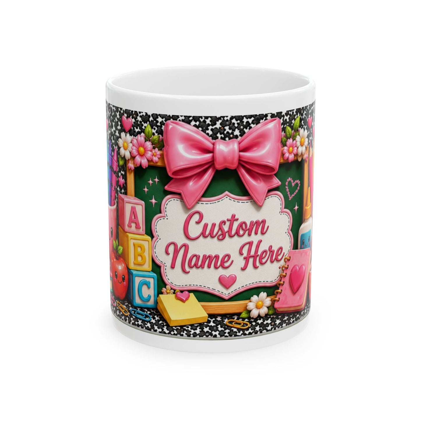Personalized Teacher Mug — Custom Name School Classroom Coffee Cup