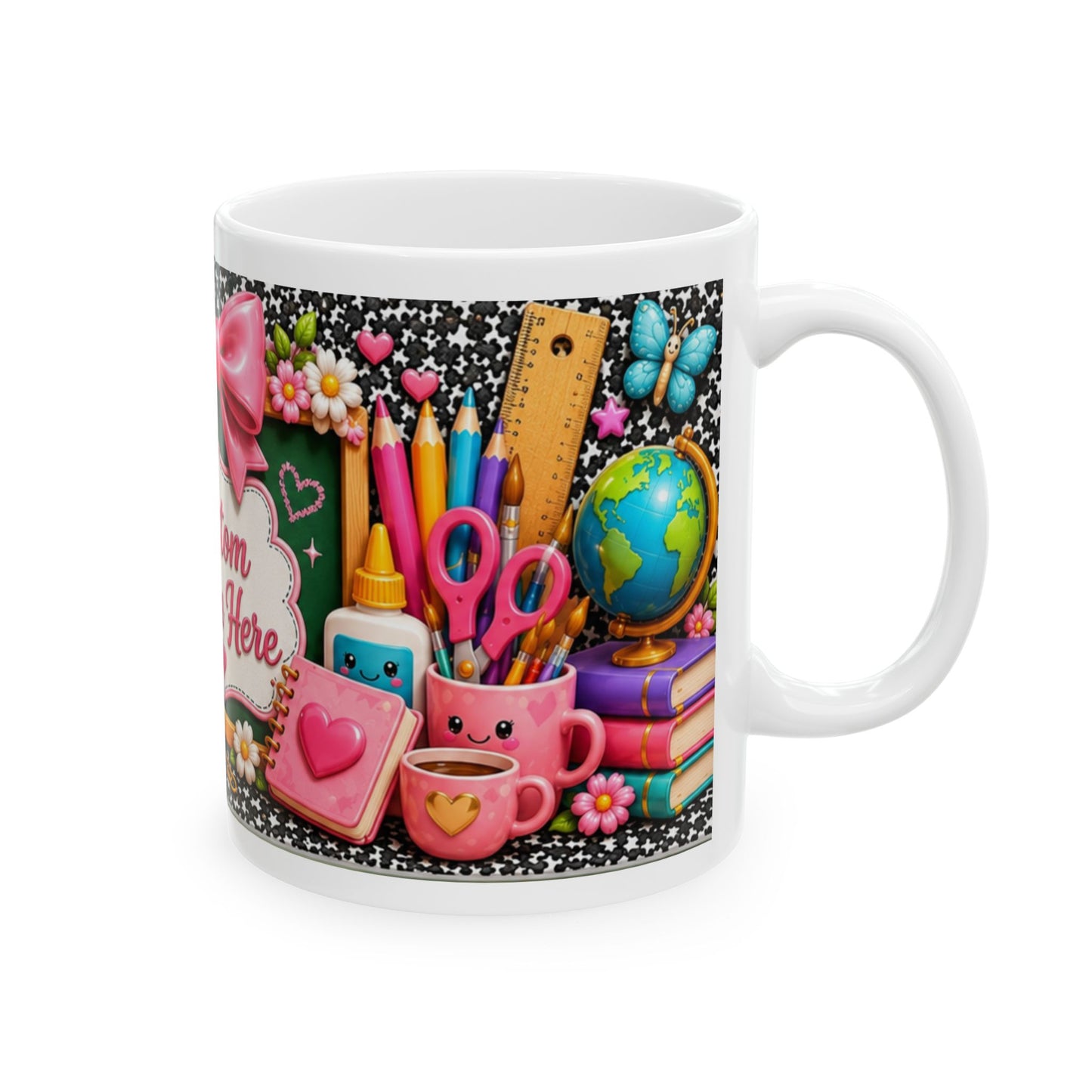 Personalized Teacher Mug — Custom Name School Classroom Coffee Cup