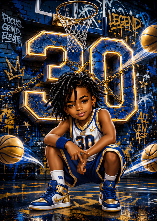 Crowned On The Court Digital Composition Notebook