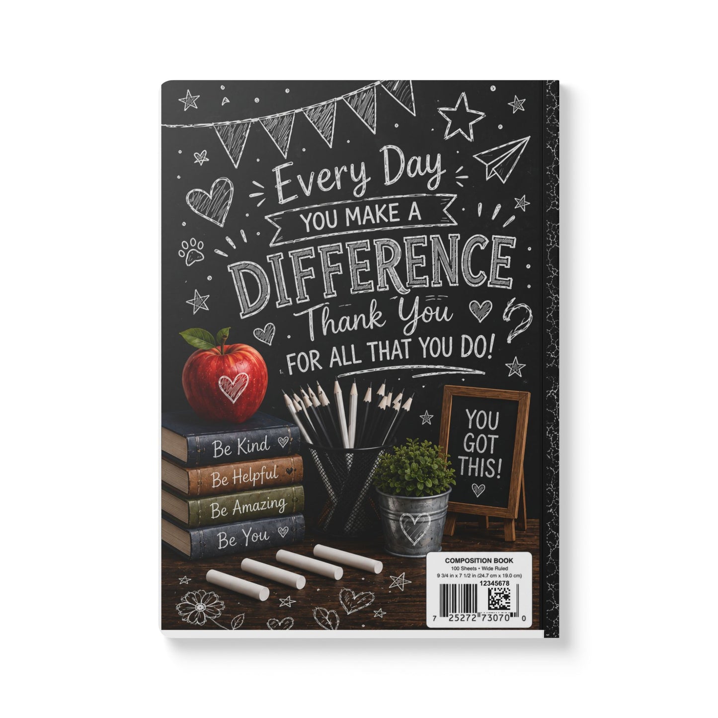 Printed Pet French Boy Composition Notebook