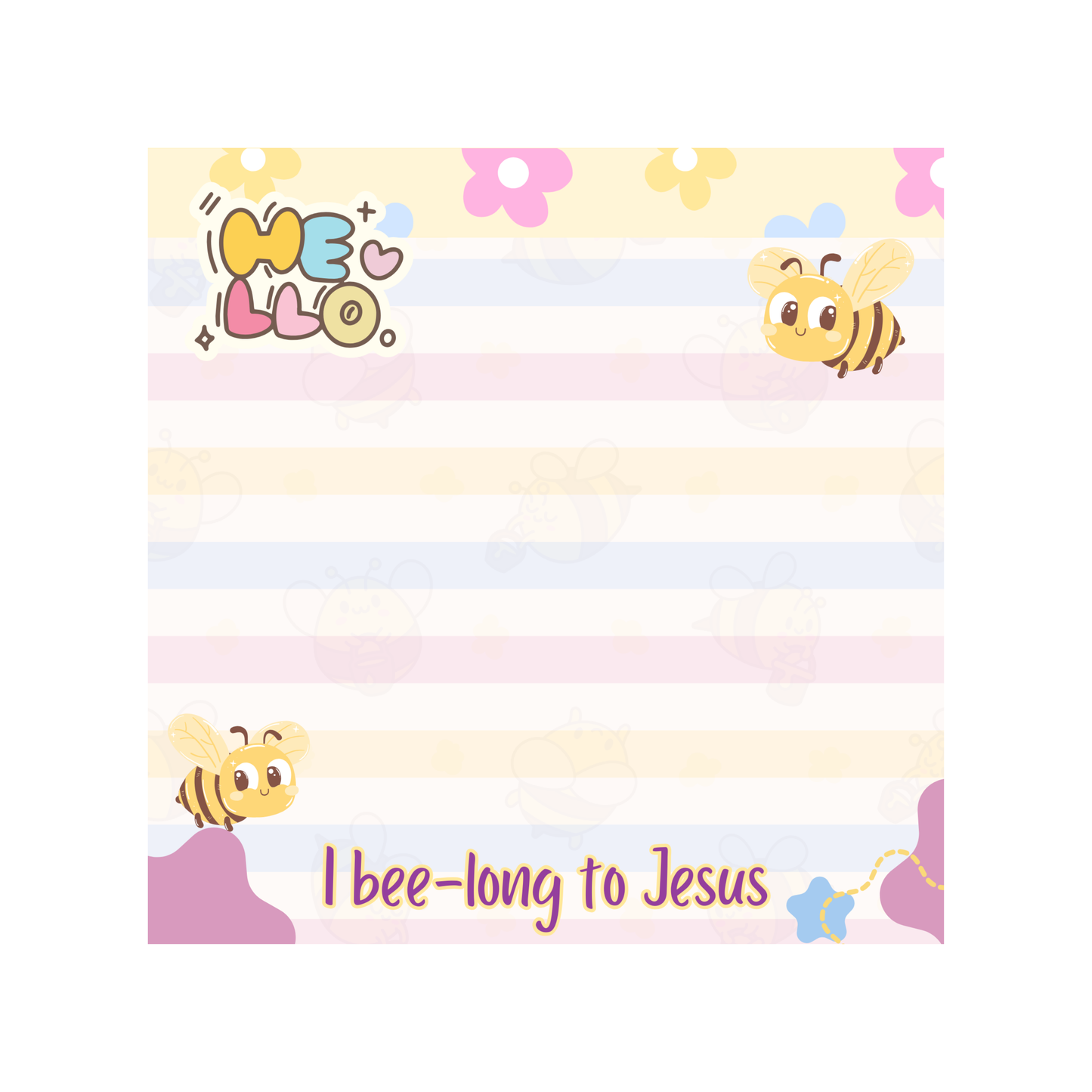 Bee-lieve In Jesus 3 pack Notepad