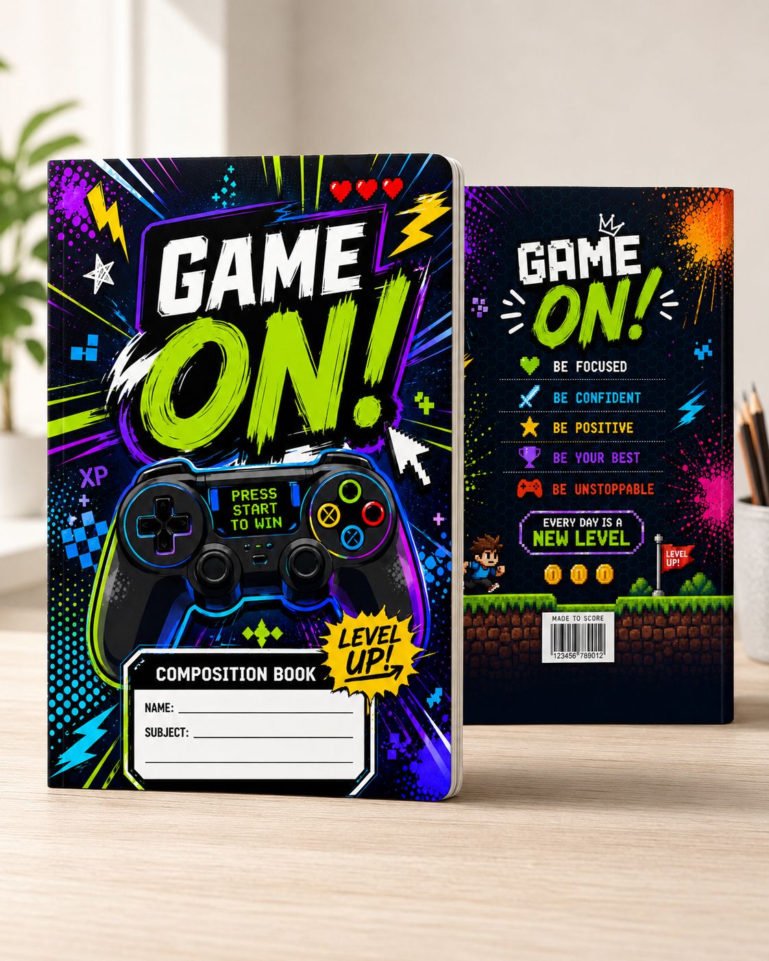 Game On Digital Composition Notebook