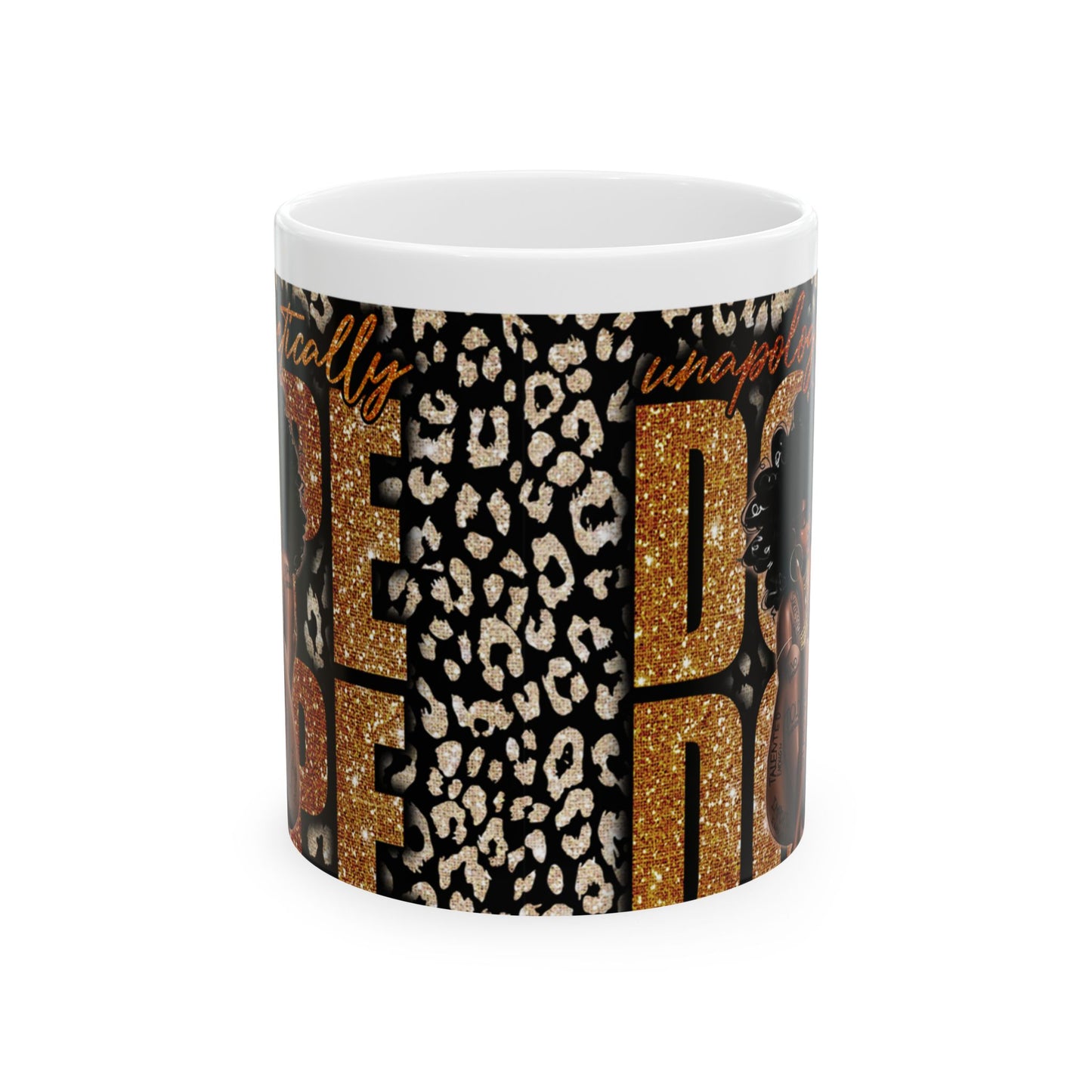 Leopard Gold 'Unapologetically Dope Ceramic Mug – 11oz & 15oz
