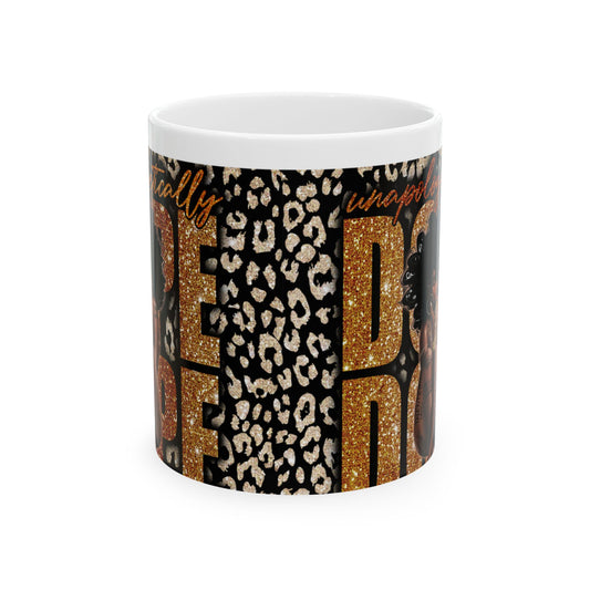 Leopard Gold 'Unapologetically Dope Ceramic Mug – 11oz & 15oz