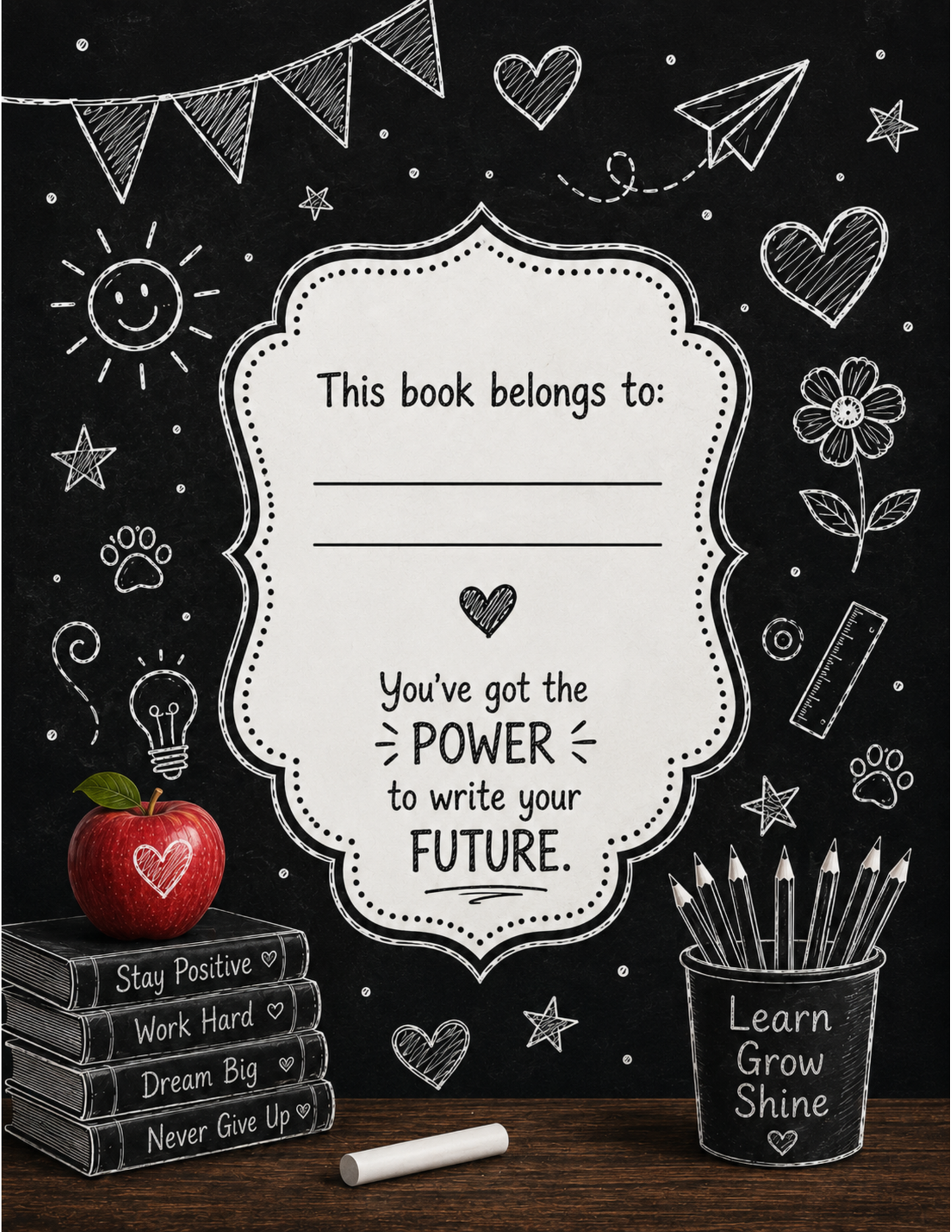 Teacher's Pet Frenchie Boy Bulldog Digital Composition Book