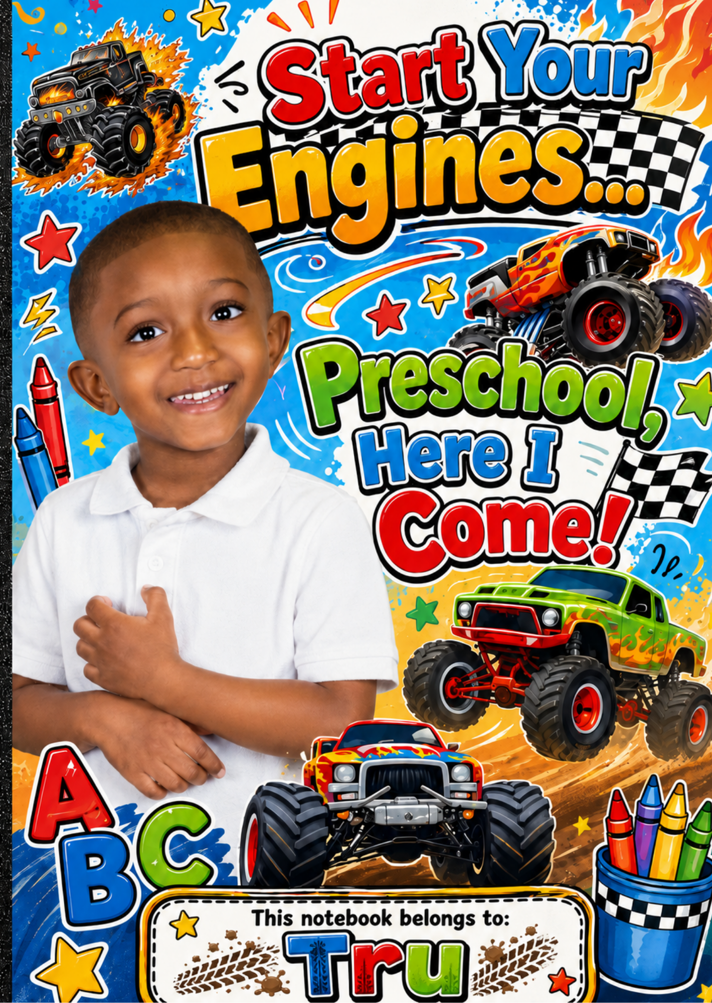 Start Your Engine Digital Composition Notebook Covers