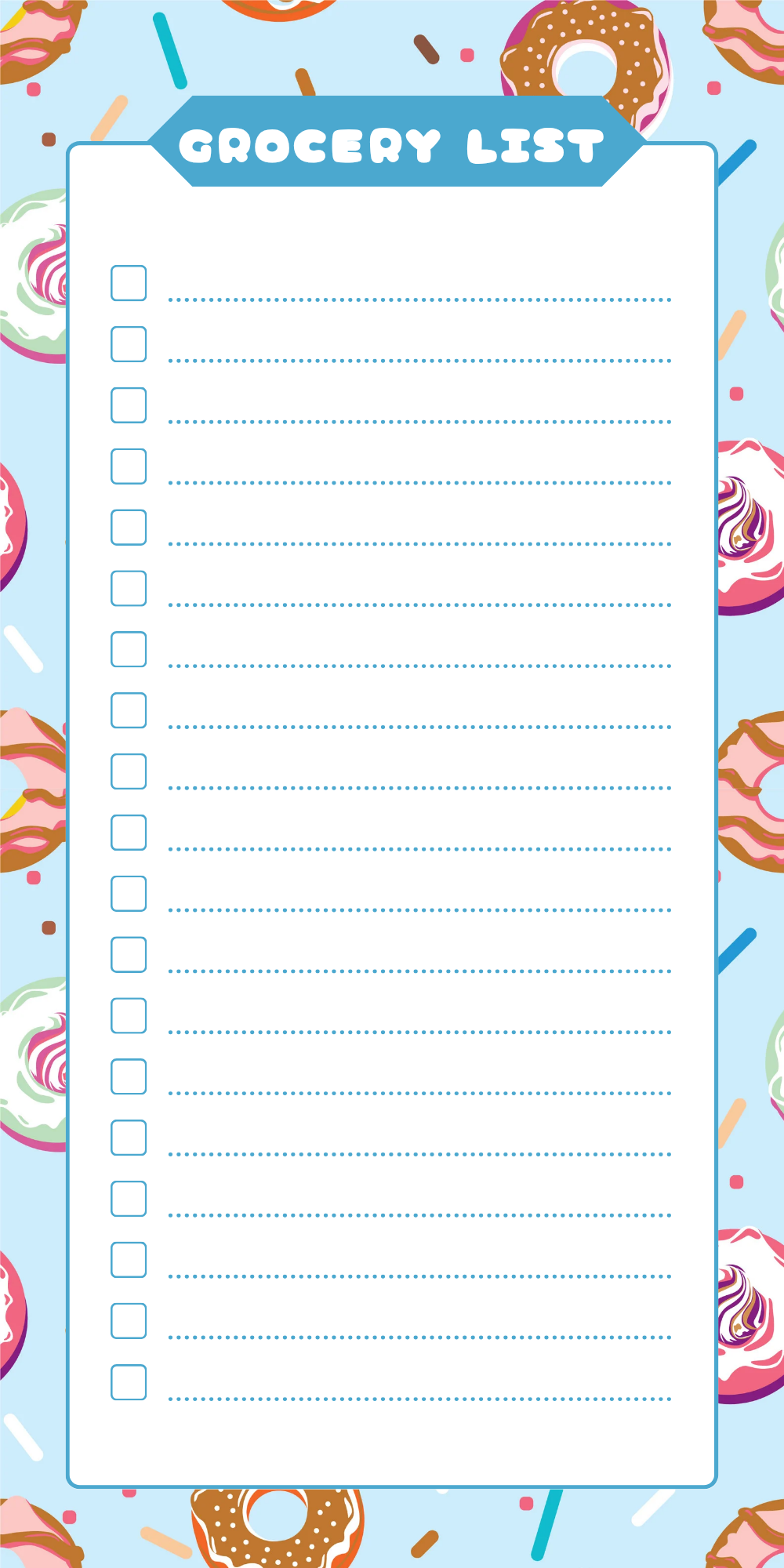 Grocery List Notes Pad