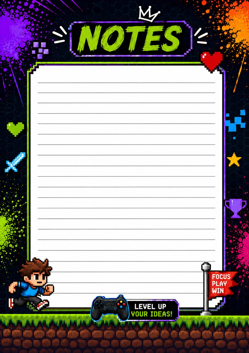 Game On Digital Composition Notebook