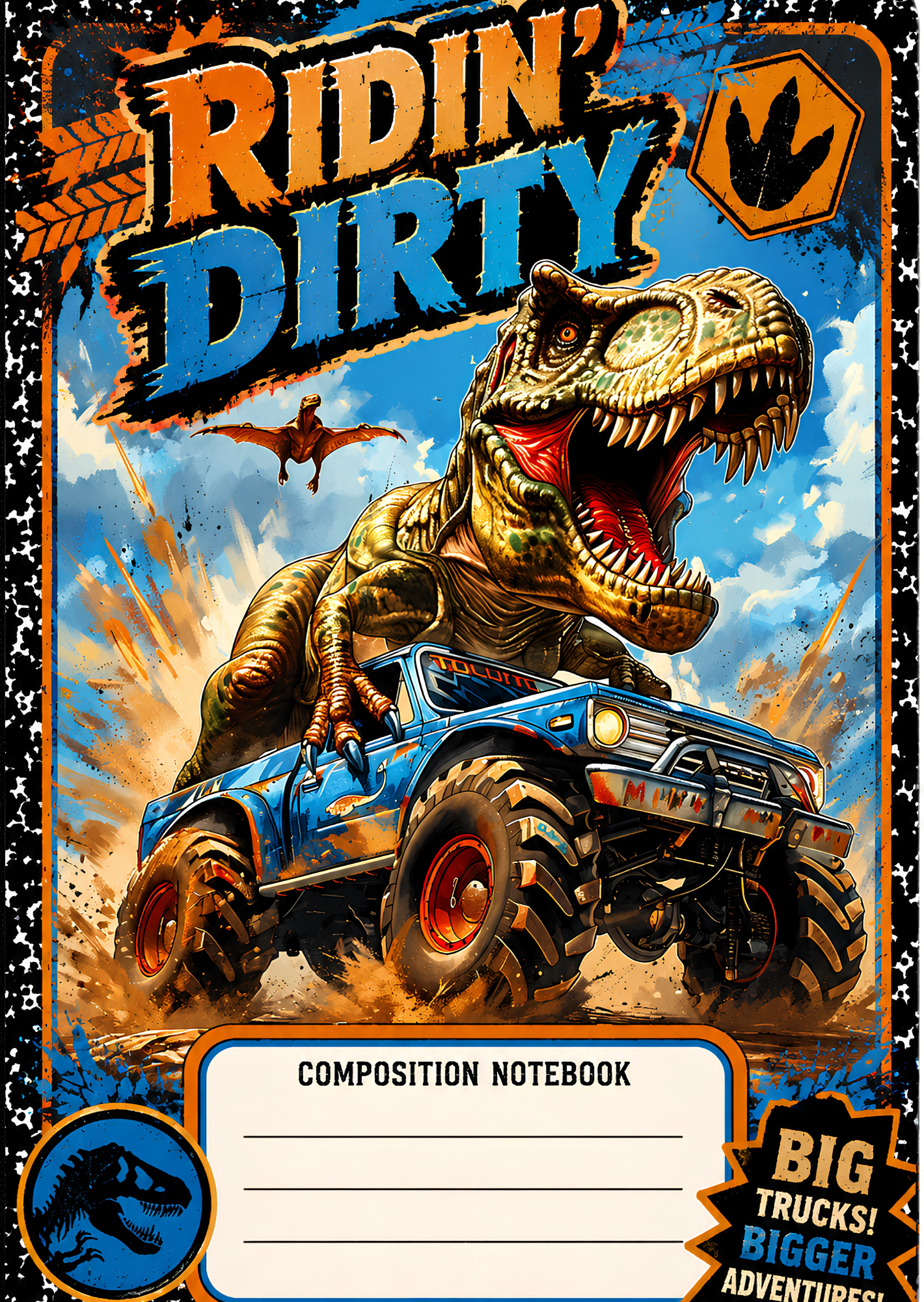 Ridin’ Dirty Composition Notebook Cover – Digital Download