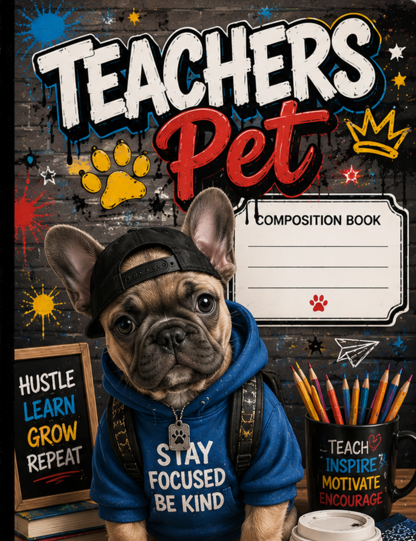 Teacher's Pet Cool Frenchie Digital Notebook