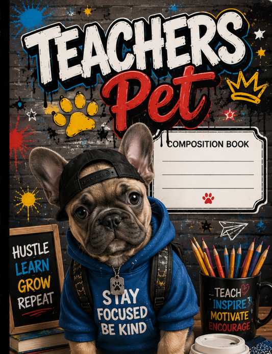 Teacher's Pet Cool Frenchie Digital Notebook