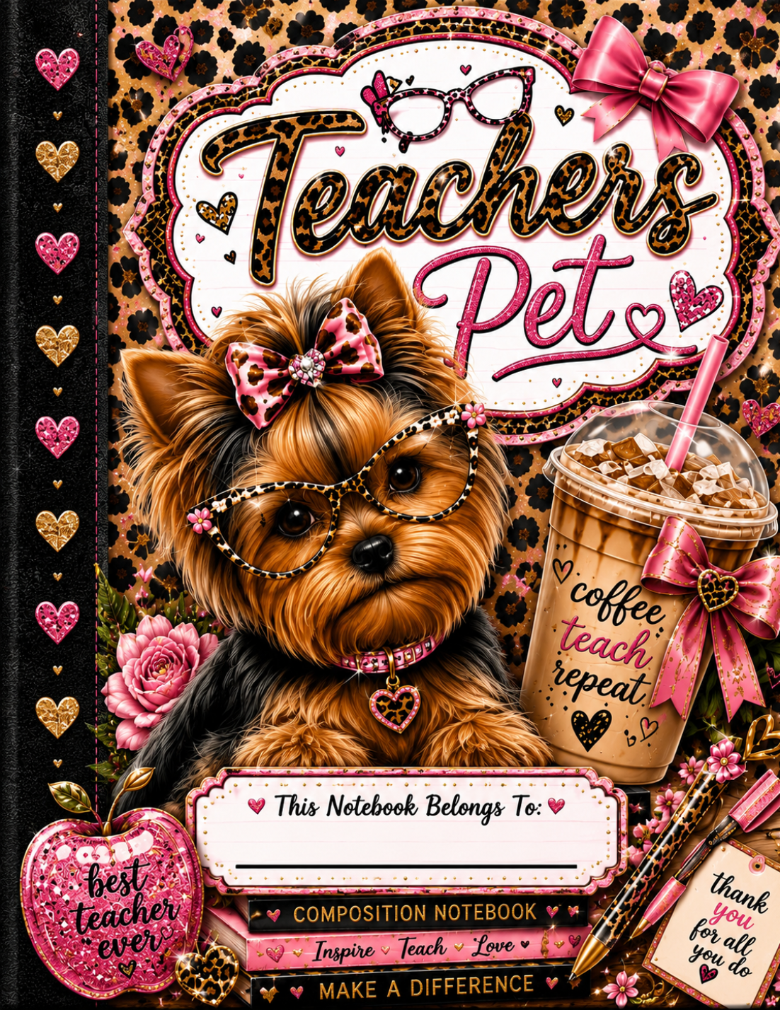 Yorkie Teacher's Pet Digital Composition Book