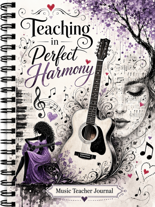 Teaching in Perfect Harmony – Music Teacher Stationery Bundle 🎵💜