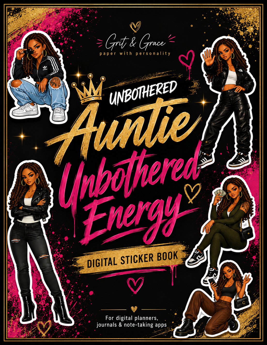 Unbothered Auntie Digital Sticker Pack
