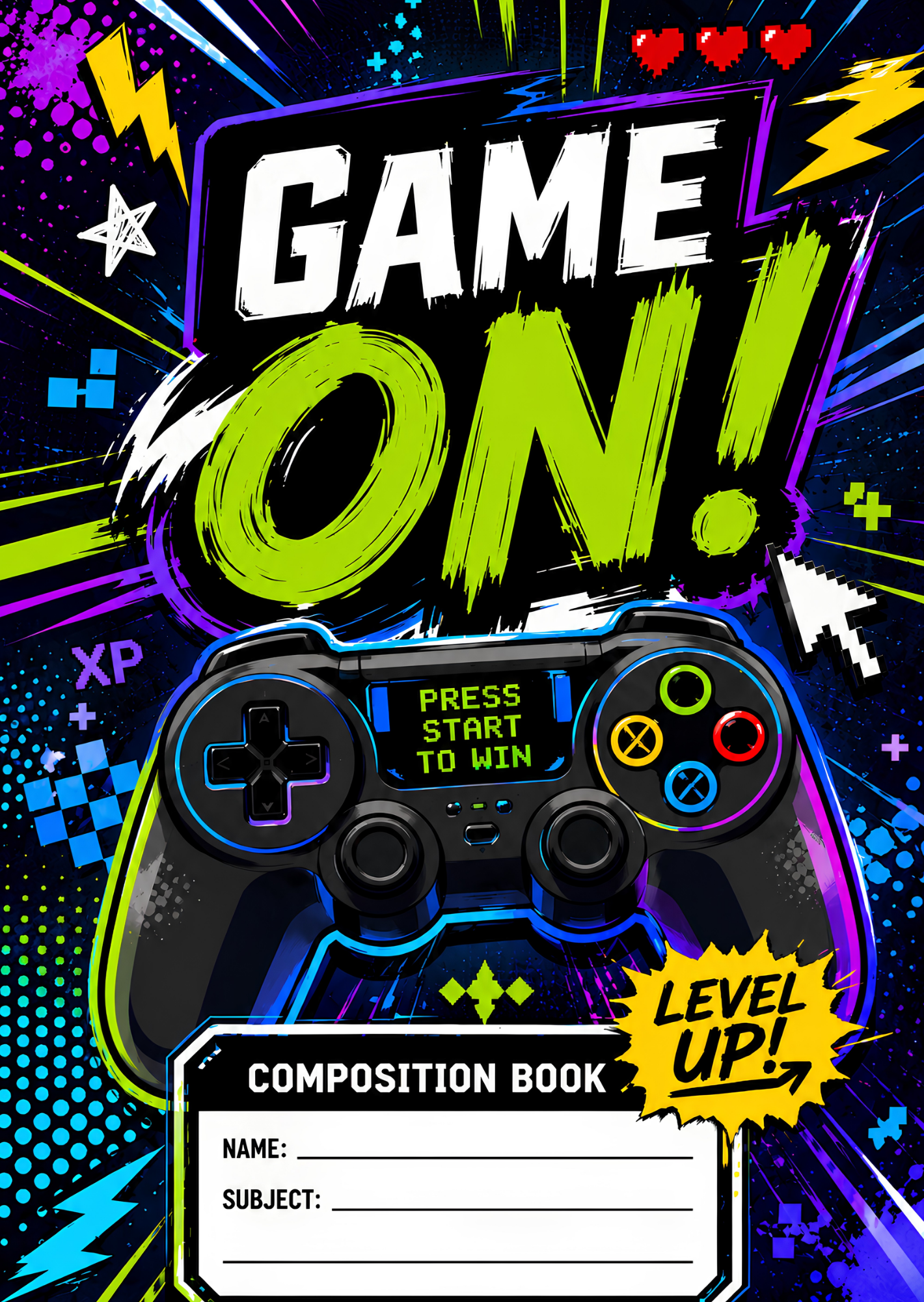 Game On Digital Composition Notebook