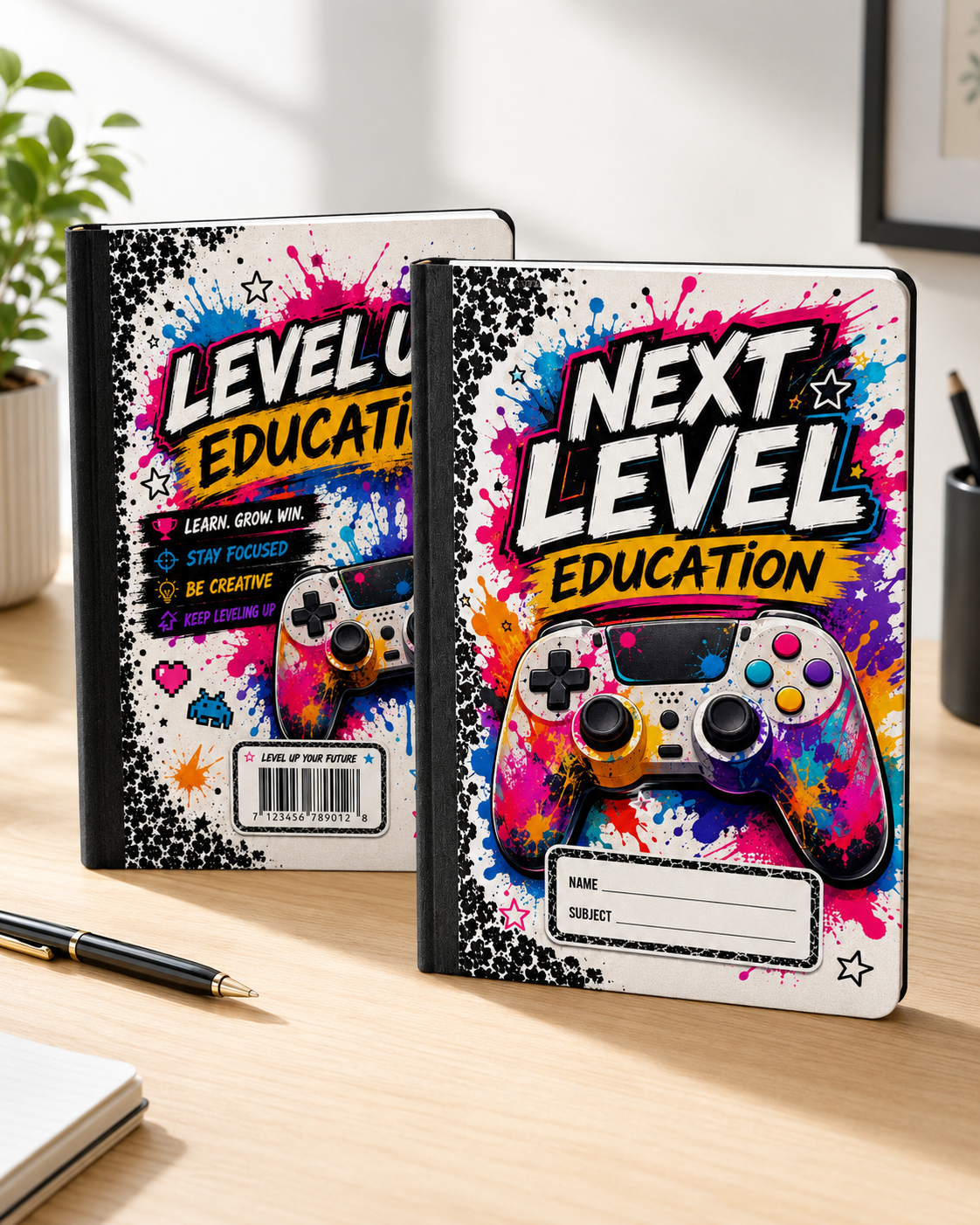 Level UP Your Education Digital Composition Notebook