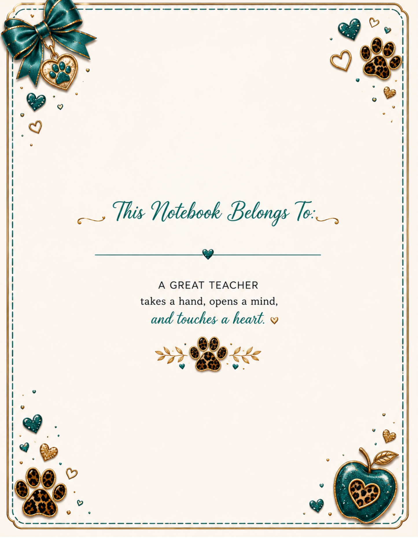 Teacher's Pet German Shepherd Digital Composition Notebook