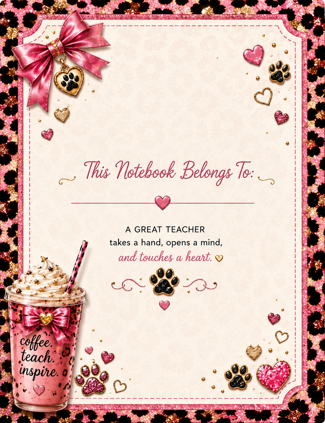 Teacher's Pet Girl Frenchie Digital Composition Notebook